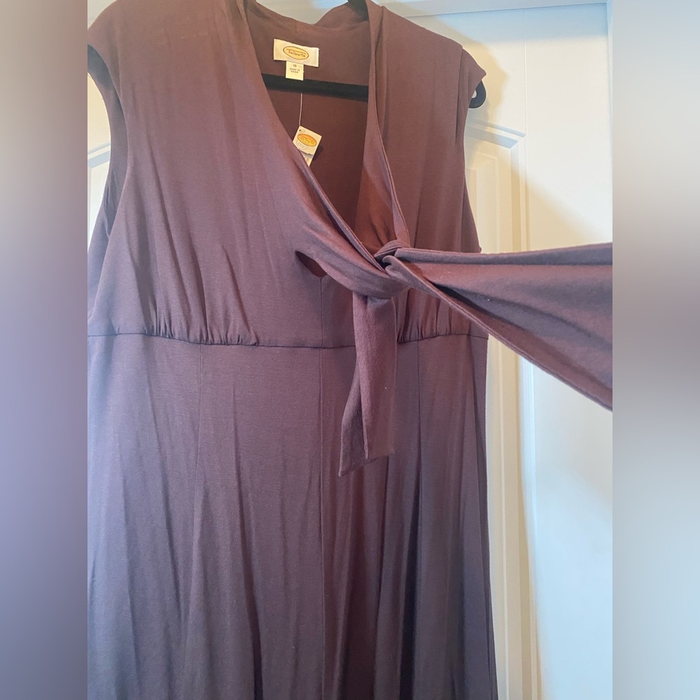 Talbots Women Dress Flare Bottom Front Tie - Picture 3 of 7